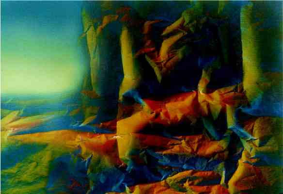 Strange Land   A2 Acrylic on Paper